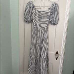 Abercrombie & Fitch Blue and White Striped Dress